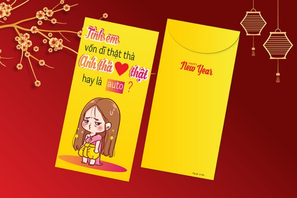 11+ Mẫu bao lì xì màu vàng đẹp, sang trọng
