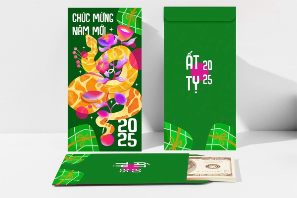 15+ Mẫu bao lì xì bánh chưng đẹp độc đáo