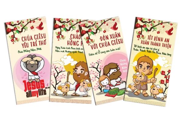 Mẫu bao lì xì công giáo thiết kế theo yêu cầu tại Hoa Long