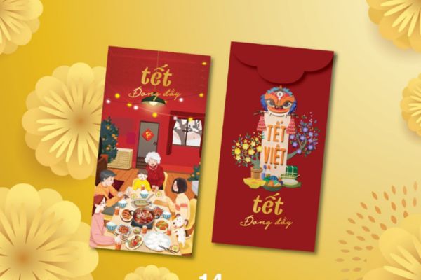 Mẫu bao lì xì doanh nghiệp đẹp thiết kế chuyên nghiệp