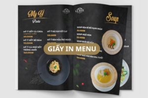 Các loại giấy in menu đẹp chuẩn nhà hàng