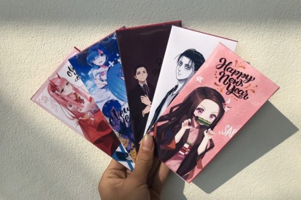 Mẫu bao lì xì anime đẹp, thiết kế theo yêu cầu tại Hà Nội