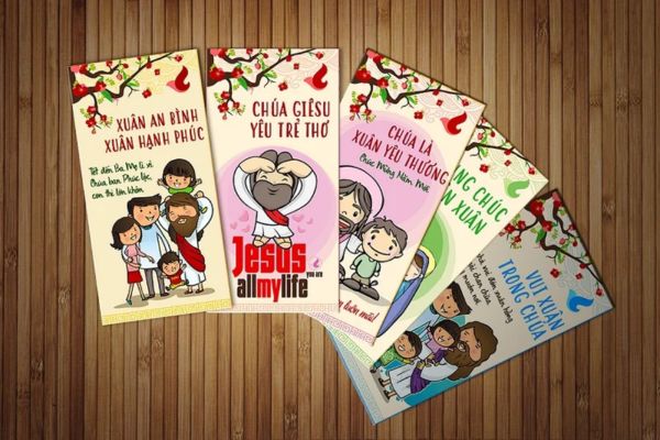 Mẫu bao lì xì công giáo thiết kế theo yêu cầu tại Hoa Long