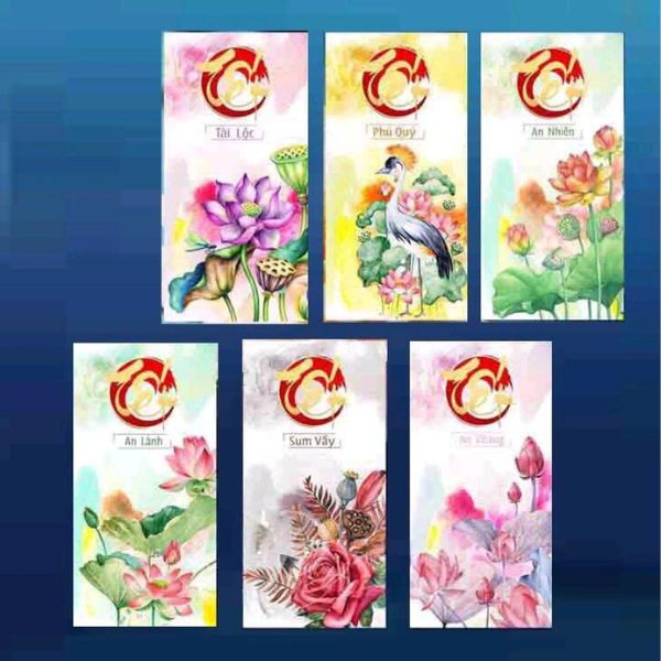 Mẫu bao lì xì hoa sen đẹp, thiết kế theo yêu cầu tại Hà Nội