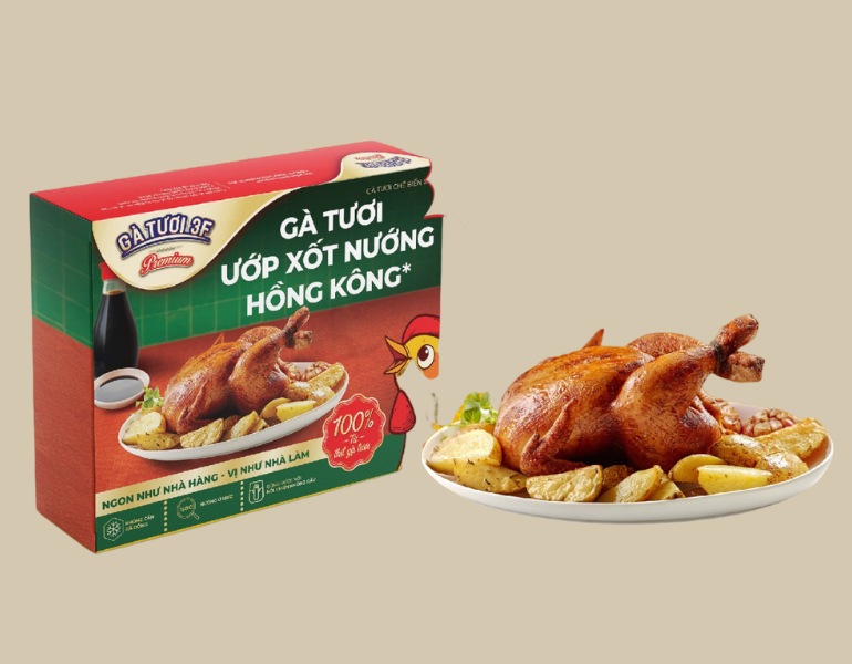 In hộp gà nướng cứng cáp