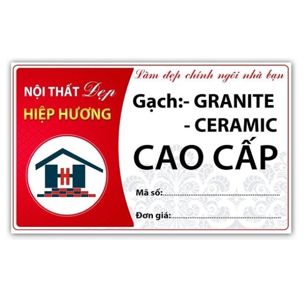 In tem dán gạch men giá rẻ, lấy nhanh tại In Hoa Long