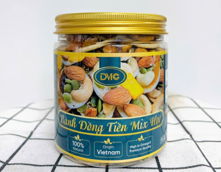 In tem nhãn bánh đồng tiền đẹp mắt