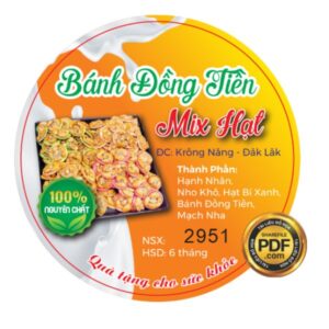 In tem nhãn bánh đồng tiền giá rẻ nhất Hà Nội