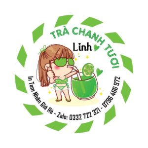 In tem trà chanh giá rẻ, thiết kế đẹp mắt, bắt trend