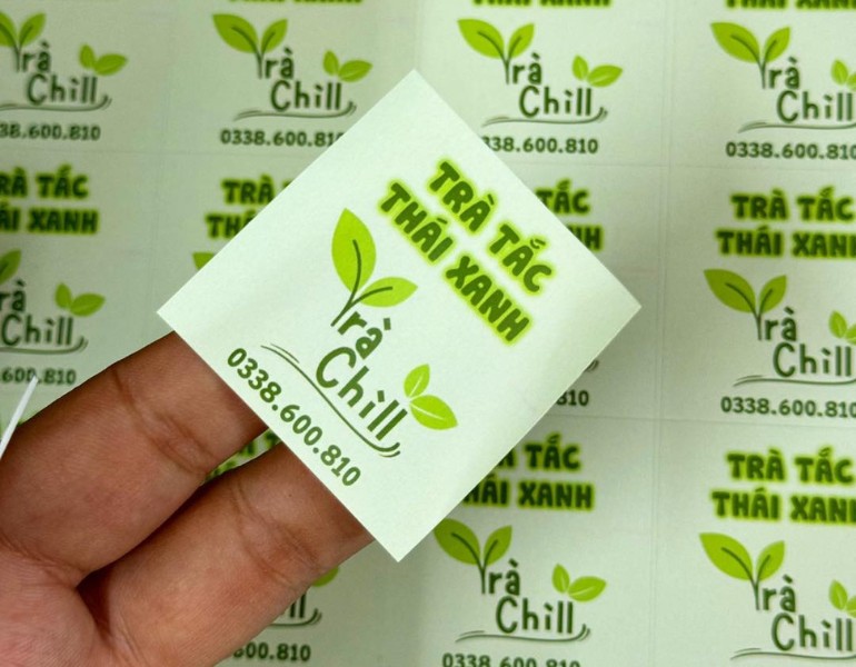 In tem trà chanh hợp trend