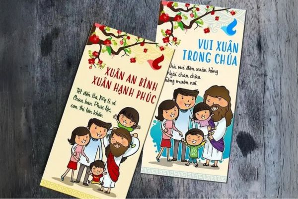 Mẫu bao lì xì công giáo thiết kế theo yêu cầu tại Hoa Long