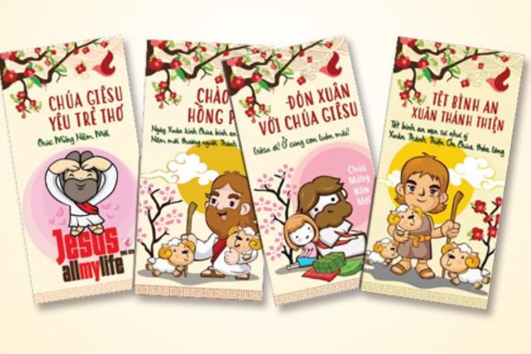 Mẫu bao lì xì công giáo thiết kế theo yêu cầu tại Hoa Long