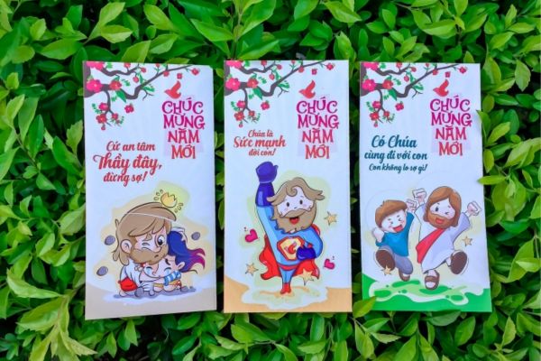 Mẫu bao lì xì công giáo thiết kế theo yêu cầu tại Hoa Long