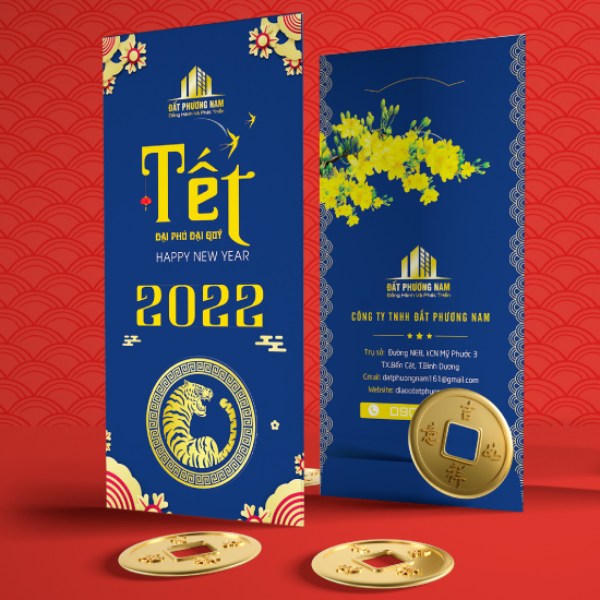 In Hoa Long thiết kế và in ấn mẫu bao lì xì công ty bất động sản