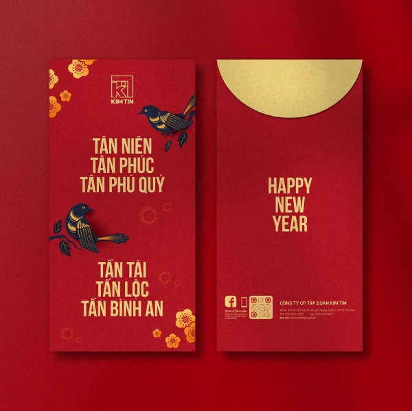 IN Hoa Long nhận thiết kế và in ấn mẫu bao lì xì công ty sang trọng