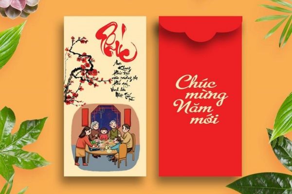 Mẫu bao lì xì doanh nghiệp đẹp thiết kế chuyên nghiệp