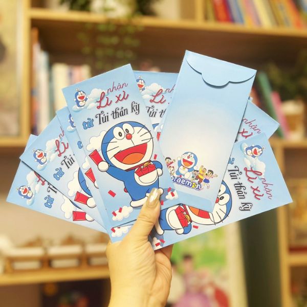 Mẫu bao lì xì doraemon giá rẻ, mẫu đẹp, thiết kế theo yêu cầu