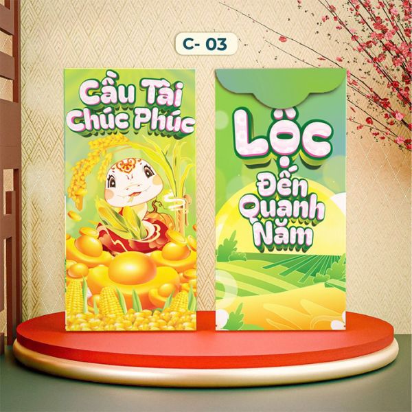 Mẫu bao lì xì con rắn đẹp, thiết kế sang trọng tại Hoa Long
