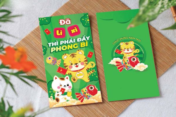 Mẫu bao lì xì hình thú đẹp, thiết kế theo yêu cầu