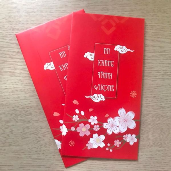 Mẫu in bao lì xì hoa đào giá rẻ, mẫu đẹp tại Hà Nội