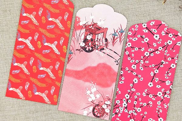 Mẫu bao lì xì màu hồng đẹp, thiết kế theo yêu cầu