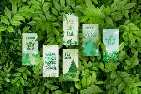 In Hoa Long nhận thiết kế và in ấn mẫu bao lì xì màu sắc lạ mắt màu xanh lá