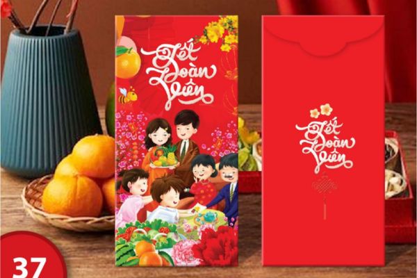 Mẫu bao lì xì sum vầy giá rẻ, thiết kế theo yêu cầu tại Hà Nội