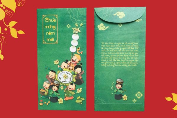 Mẫu bao lì xì sum vầy giá rẻ, thiết kế theo yêu cầu tại Hà Nội