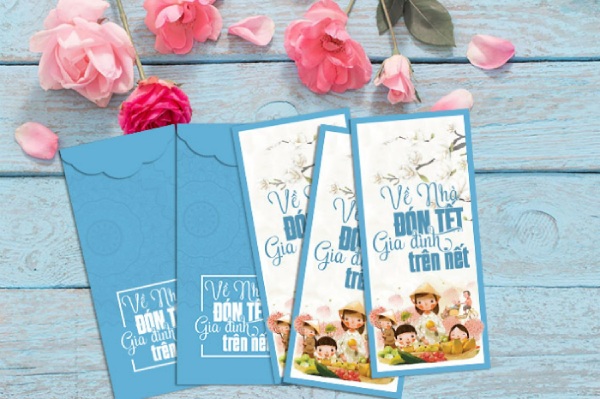 In Hoa Long nhận thiết kế và in ấn mẫu bao lì xì màu xanh chuyên nghiệp