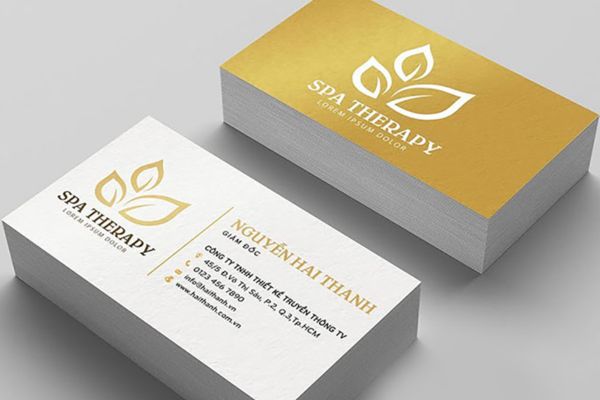 Mẫu card visit màu vàng đẹp, chuyên nghiệp tại Hoa Long