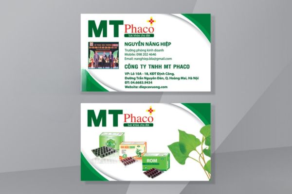 Mẫu card visit ngành y dược đẹp, chuyên nghiệp tại Hà Nội