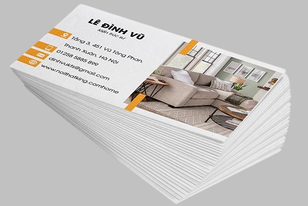 In Hoa Long nhận thiết kế và in ấn mẫu card visit kiến trúc sư cao cấp