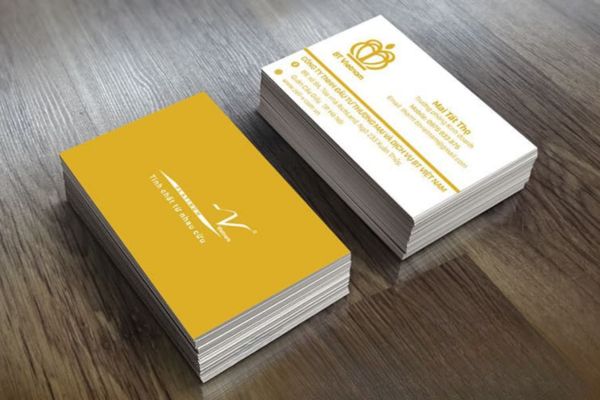Mẫu card visit màu vàng đẹp, chuyên nghiệp tại Hoa Long