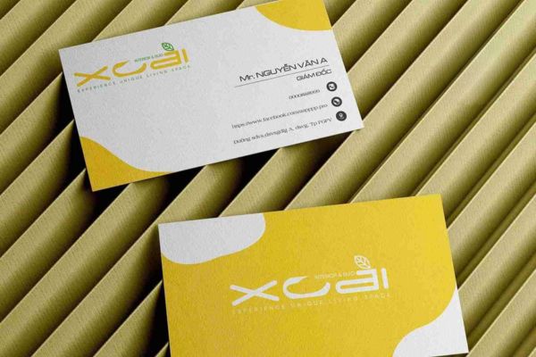 Mẫu card visit màu vàng đẹp, chuyên nghiệp tại Hoa Long