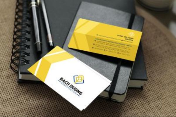 Mẫu card visit màu vàng đẹp, chuyên nghiệp tại Hoa Long