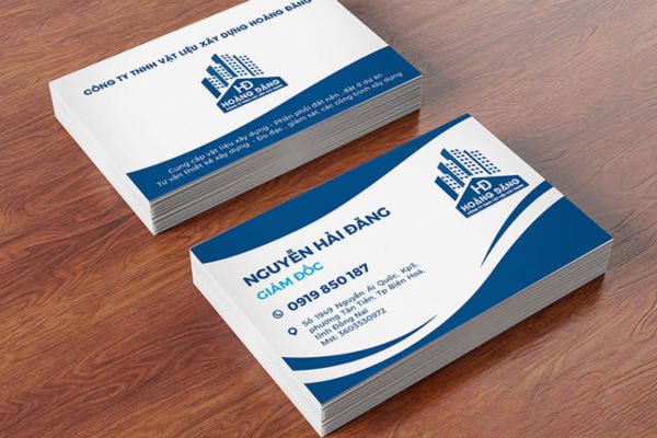 Mẫu card visit xây dựng đẹp, chuyên nghiệp tại Hoa Long