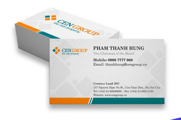 Mẫu card visit xây dựng đẹp, chuyên nghiệp tại Hoa Long