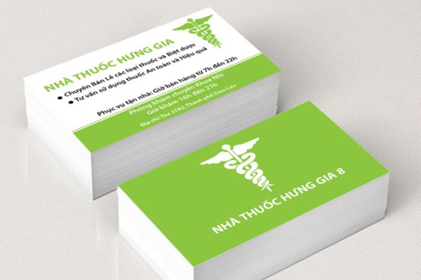 Mẫu card visit nhà thuốc đẹp, giá rẻ tại Hà Nội