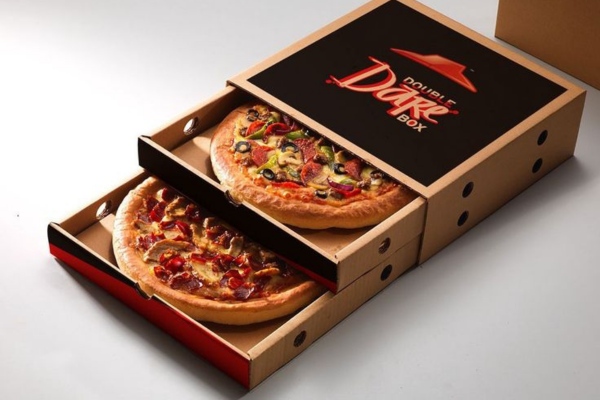 Mẫu hộp pizza 2 tầng đẹp mắt