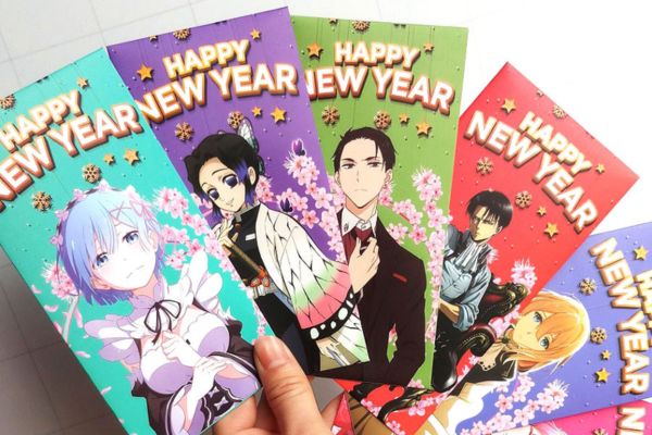 Mẫu bao lì xì anime đẹp, thiết kế theo yêu cầu tại Hà Nội