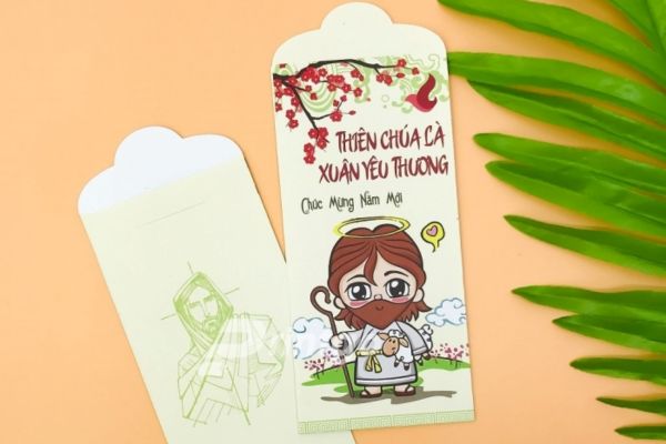 Mẫu bao lì xì công giáo thiết kế theo yêu cầu tại Hoa Long