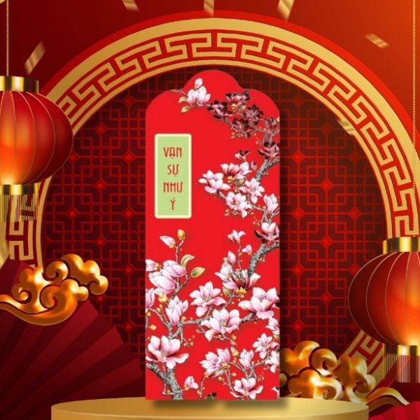 Mẫu in bao lì xì hoa đào giá rẻ, mẫu đẹp tại Hà Nội