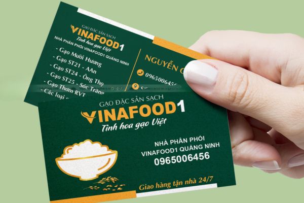 Mẫu card visit bán gạo đẹp, thiết kế theo yêu cầu