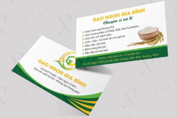 Mẫu card visit bán gạo đẹp, thiết kế theo yêu cầu