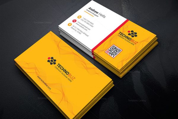 Mẫu card visit màu vàng đẹp, chuyên nghiệp tại Hoa Long