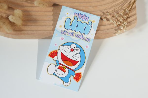 Mẫu bao lì xì doraemon giá rẻ, mẫu đẹp, thiết kế theo yêu cầu