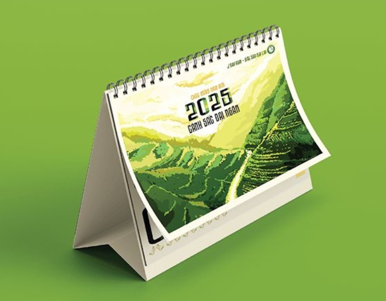 Mẫu lịch để bàn phong cảnh độc đáo