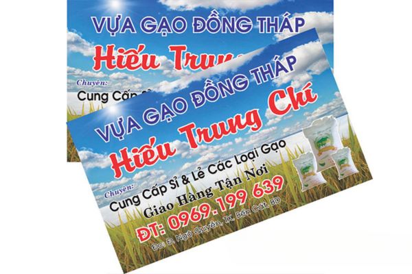 Mẫu card visit bán gạo đẹp, thiết kế theo yêu cầu