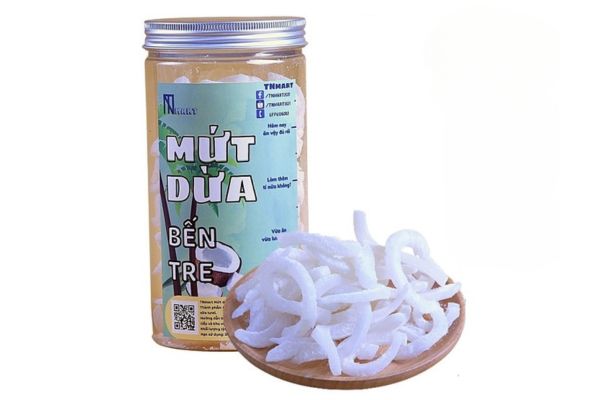 Mẫu tem nhãn mứt dừa đẹp tại In Hoa Long