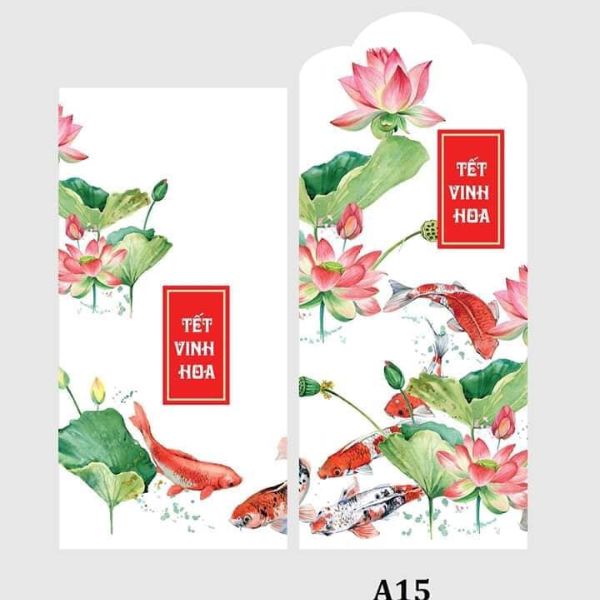 Mẫu bao lì xì hoa sen đẹp, thiết kế theo yêu cầu tại Hà Nội